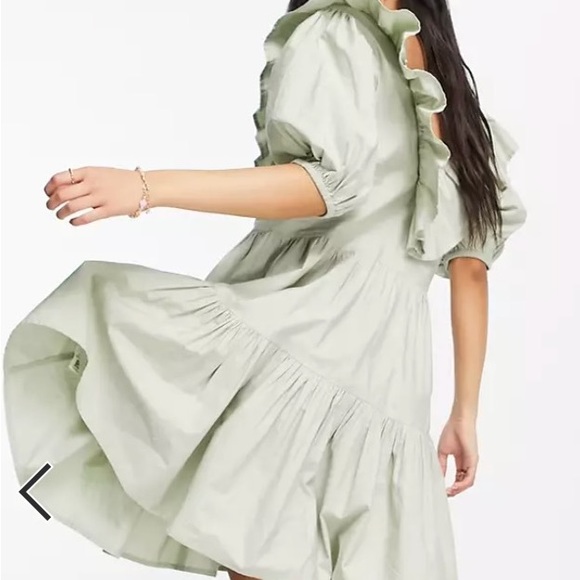 ASOS Green smock dress - Picture 4 of 5